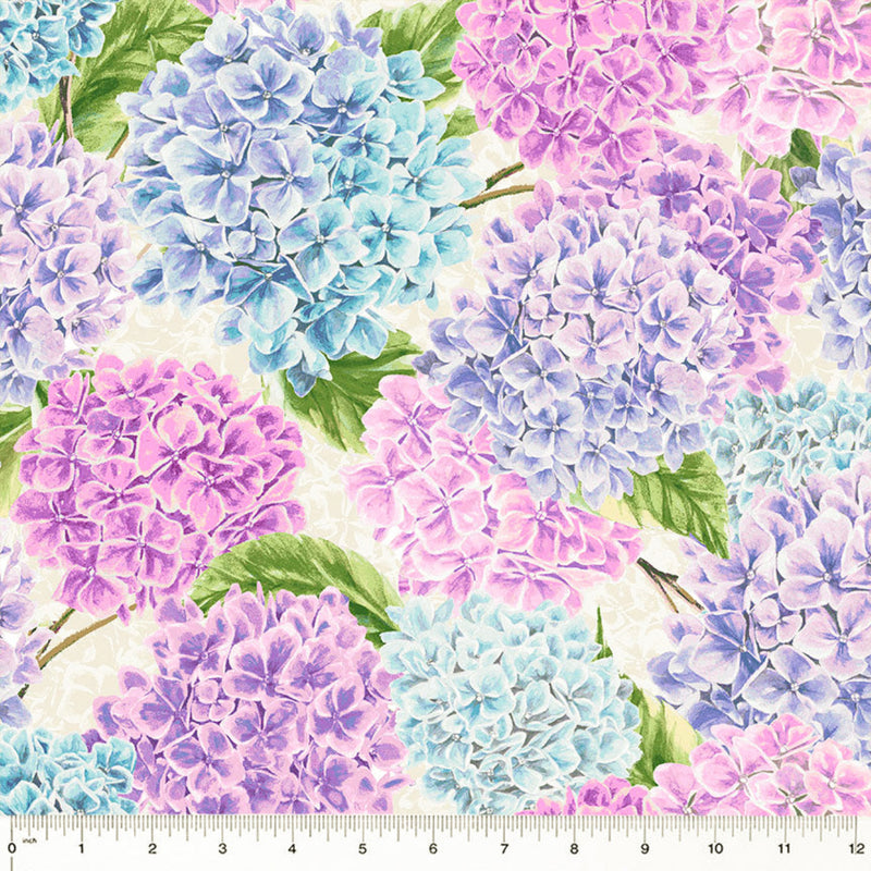 108" Hydrangeas In Bloom Summer Bliss Collection Wide Quilt Back