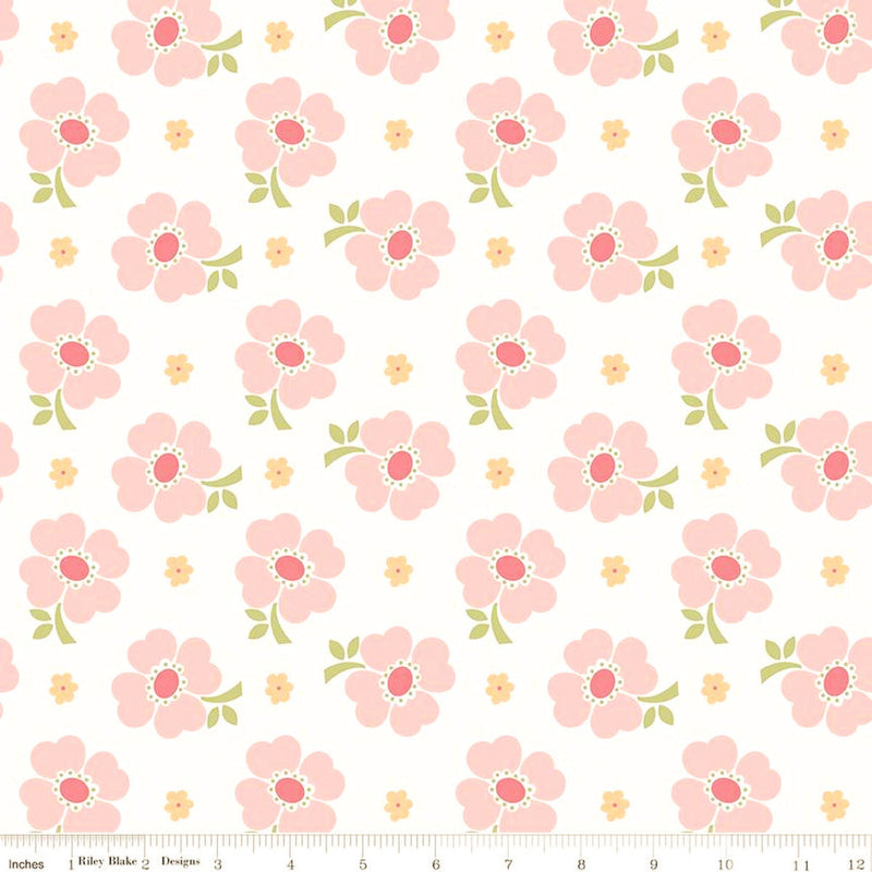 106"/108" Bee Vintage Wide Quilt Back Pink by Lori Holt