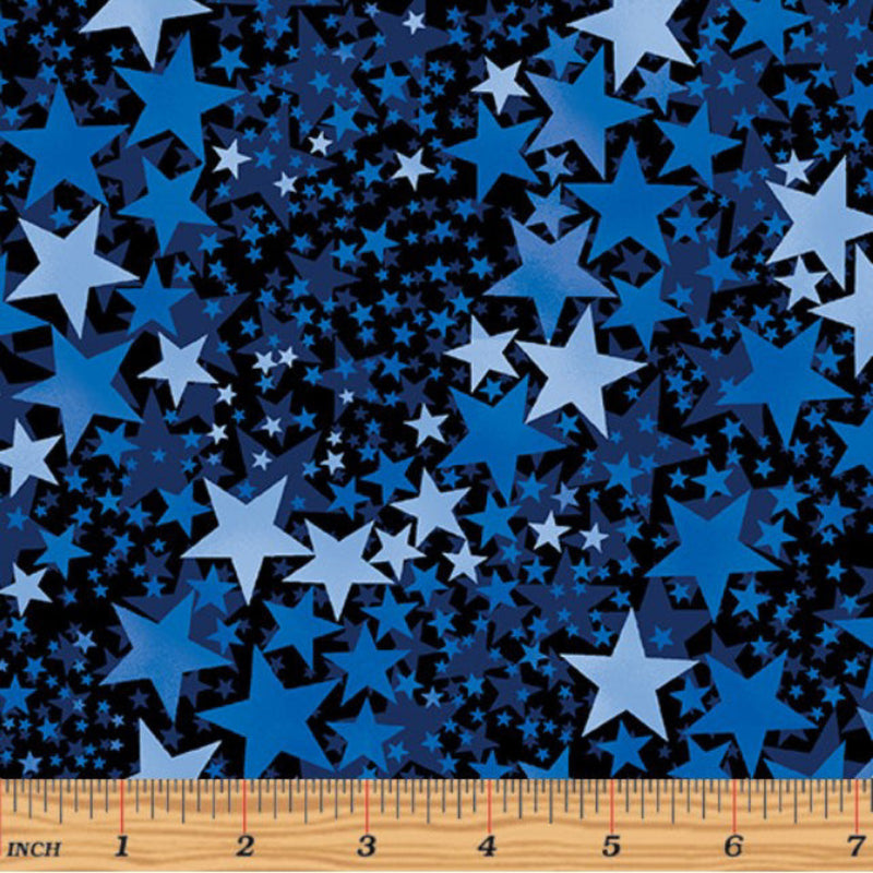 108" Starlight Blue Patriotic Collection Wide Quilt Back