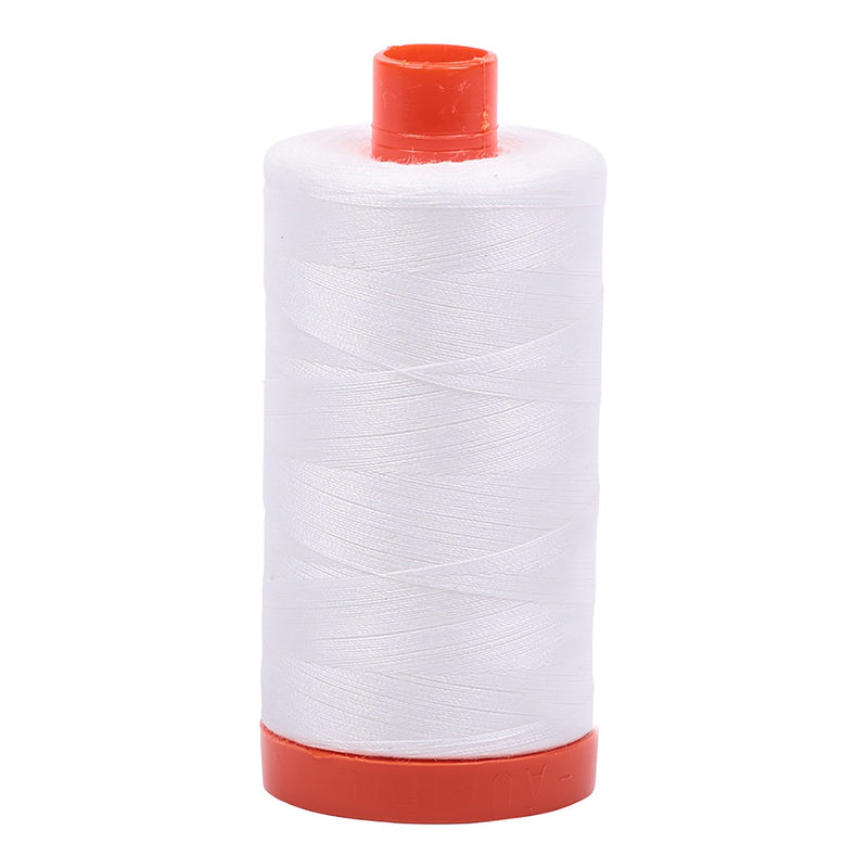 Aurifil Mako Cotton Thread Solid 50wt 1422yds Natural White