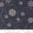 108" When Snow Falls Wide Quilt Back Night Sky
