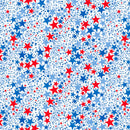 108" Starlight White/Multi Patriotic Collection Wide Quilt Back