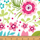 Sample Swatch of 108" Secret Garden Wallflowers Wide Quilt Back Vanilla