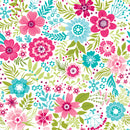 108" Secret Garden Wallflowers Wide Quilt Back Vanilla