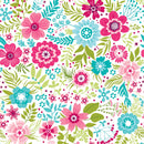 108" Secret Garden Wallflowers Wide Quilt Back Vanilla