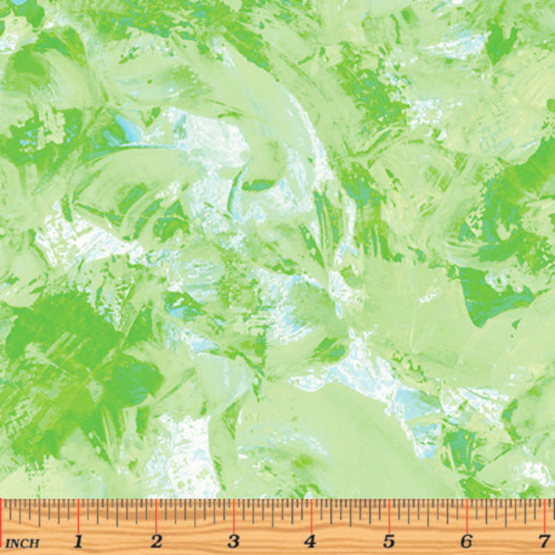 108" Paint Splash Wide Quilt Back Spring Green