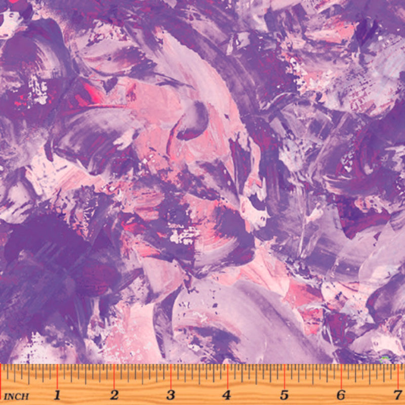 108" Paint Splash Wide Quilt Back Purple/Lilac