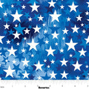 108" Patriotic Celebration Stars Wide Quilt Back Blue