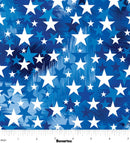 Sample Swatch of 108" Patriotic Celebration Stars Wide Quilt Back Blue