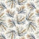 Coral pattern on a cream background.