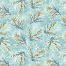 Coral pattern on a light blue background