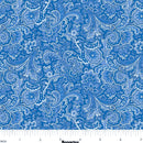 108" April's Garden Khanti Paisley Wide Quilt Back Blue