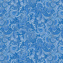 108" April's Garden Khanti Paisley Wide Quilt Back Blue