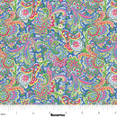 Sample Swatch of 108" April's Garden Khanti Paisley Wide Quilt Back Multi