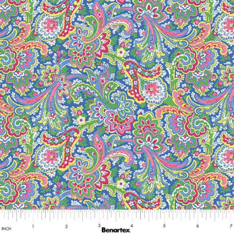 108" April's Garden Khanti Paisley Wide Quilt Back Multi