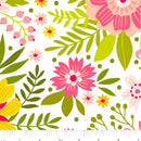 Sample Swatch of 108" Among the Wildflowers Daybreak Wide Quilt Back Coral