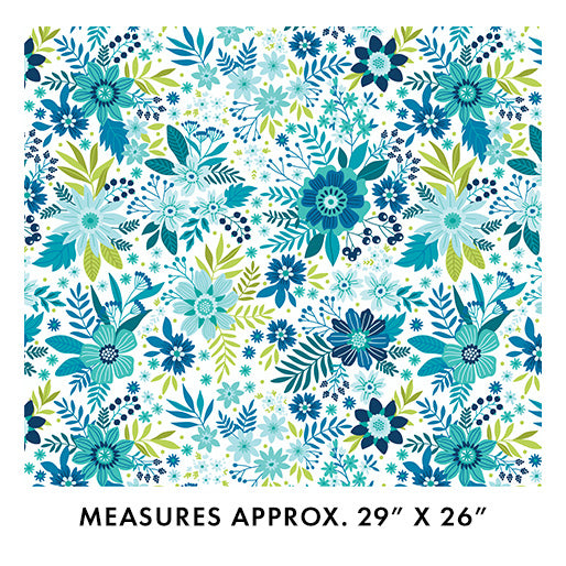 108" Among the Wildflowers II Daybreak Wide Quilt Back Teal