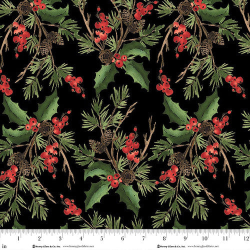 Sample Swatch of 108" Berry Chic Wide Quilt Back Black