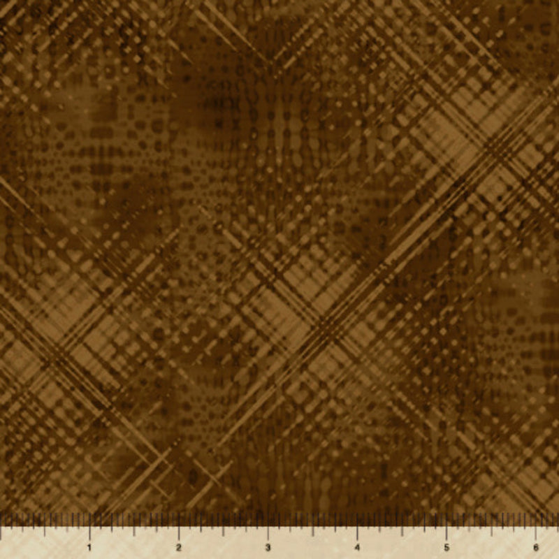 Sample Swatch of 108" Vertex Wide Quilt Back Brown Lot 3383