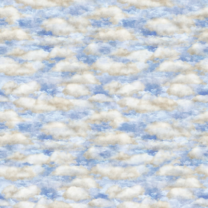 108" Flying High Clouds Wide Quilt Back Blue