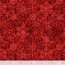 108" Santa's Workshop Collection Snowflake Wide Quilt Back Red