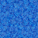 Blue patterned wide quilt backing fabric with a bohemian abstract design.