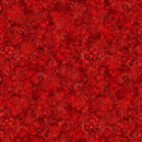 Red wide quilt backing fabric with a bohemian abstract design.