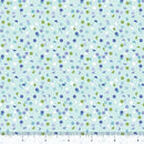 Sample Swatch of 108" Easter Garden Confetti Dots Wide Quilt Back Light Aqua