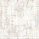 Wide quilt backing fabric in tone on tone ivory, beige and tan with a wood texture look and a ruler at the bottom for scale.