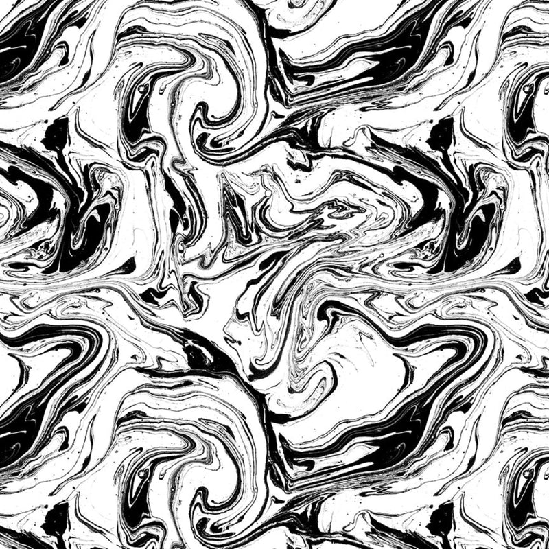 108" Black Tie II Marble Texture Wide Quilt Back Black/White
