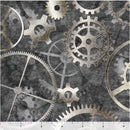 108" Got Your Back Gears Wide Quilt Back by Dan Morris