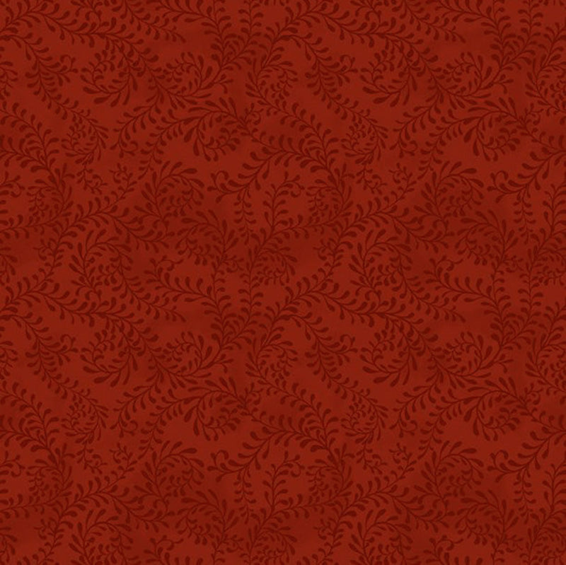 108" Swirling Leaves Essential Wide Quilt Back Red