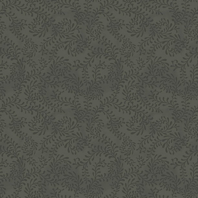 108" Swirling Leaves Essential Wide Quilt Back Dark Gray