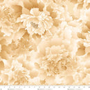 Large floral print in tone on tone tans.
