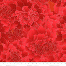 Large floral print in tone on tone reds.