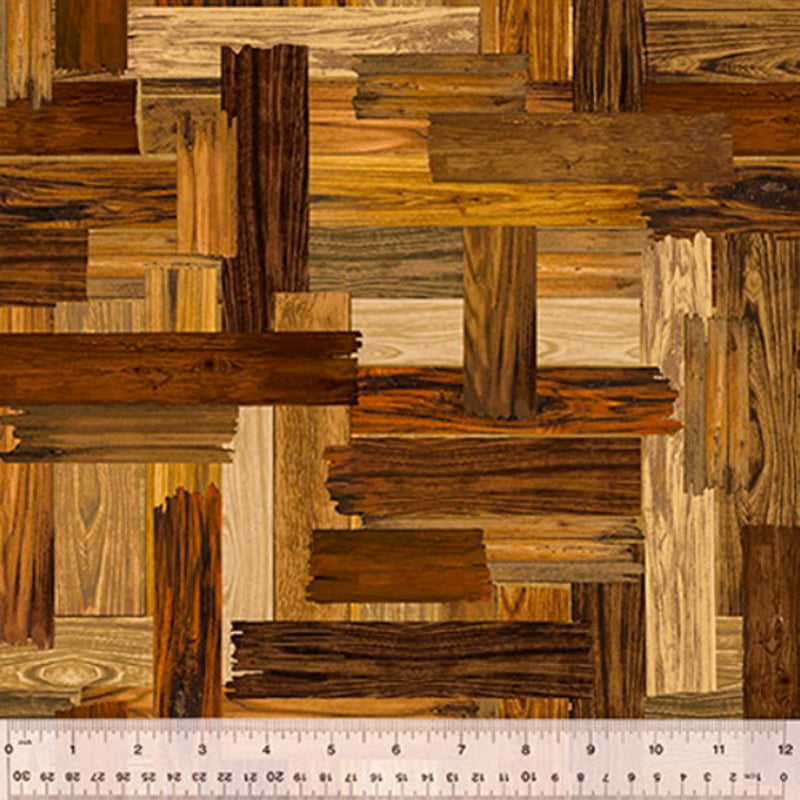 108" Planks Wide Quilt Back Wood