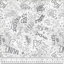 108" Noteworthy Aspirations Wide Quilt Back Cloud