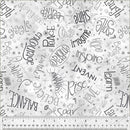 108" Noteworthy Aspirations Wide Quilt Back Cloud