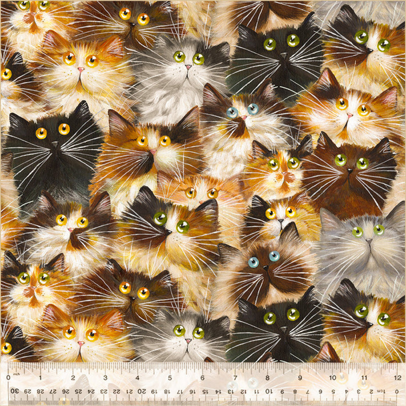 Sample Swatch of 108" Cat Pack Wide Quilt Back Fur