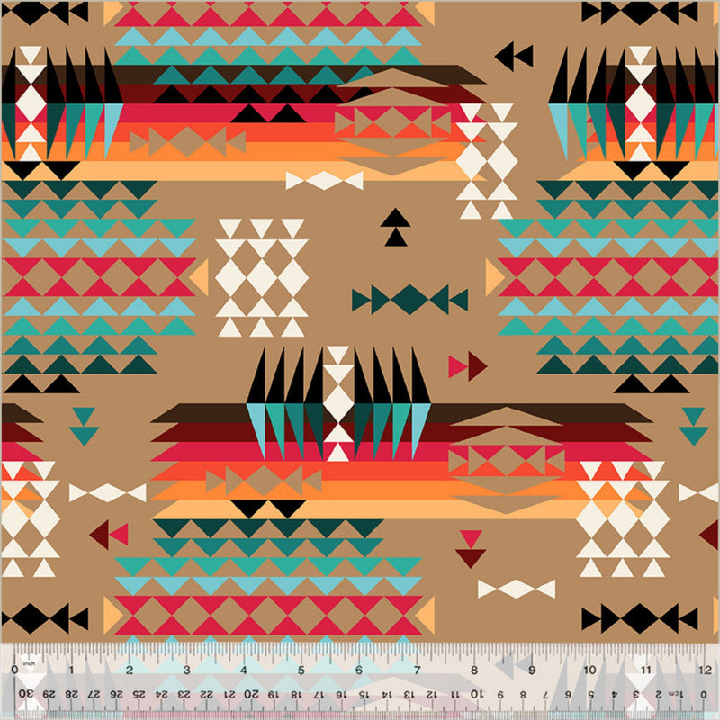 Sample Swatch of 108" Mountain Pass Spirit Trail Collection Wide Quilt Back Tan