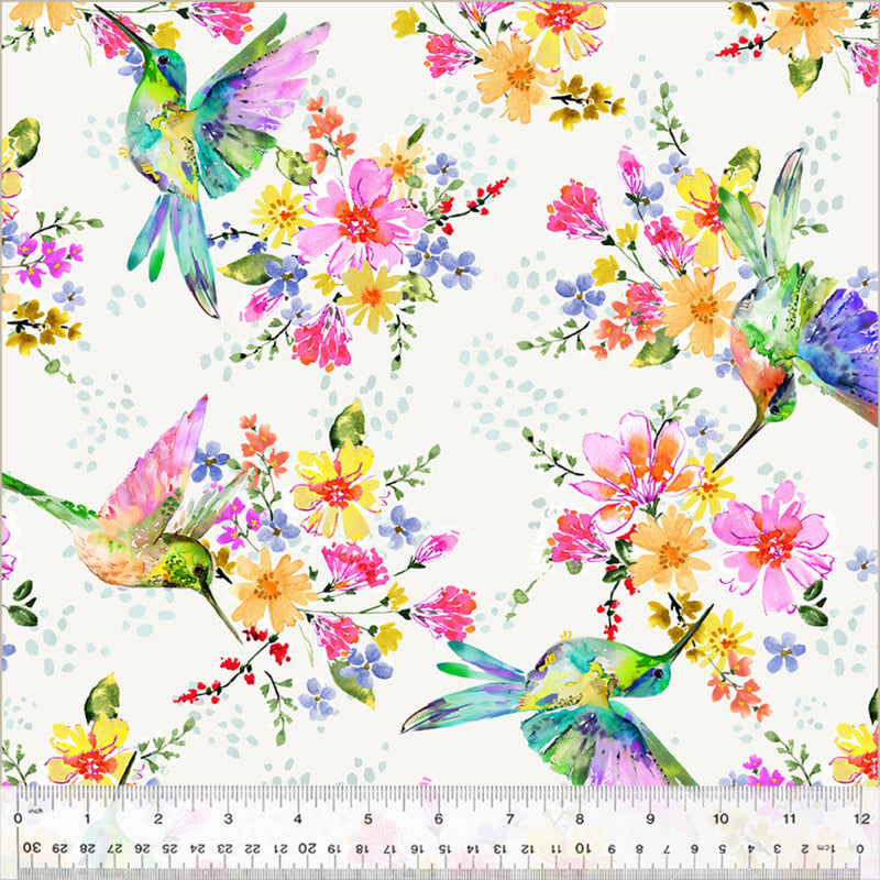 108" Pretty Pollinators Wide Quilt Back Ivory