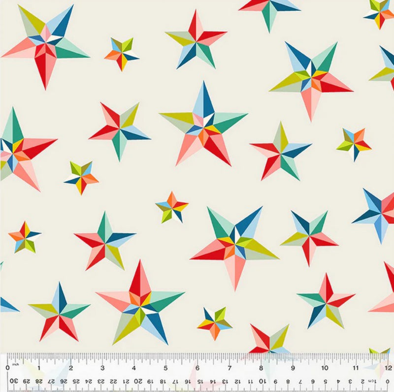 108" Pinwheel Stars Wide Quilt Back Multicolor