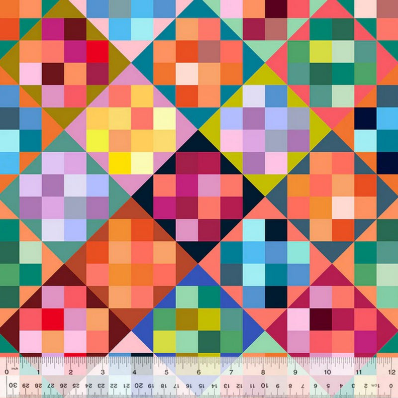 108" Colorblock Wide Quilt Back Multi