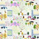 Sample Swatch of 108" Our Simple Life The Little Pink Homestead Wide Quilt Back Puffy Cloud