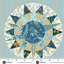 Sample Swatch of 108" Beach House Marine Compass Wide Quilt Back Multi