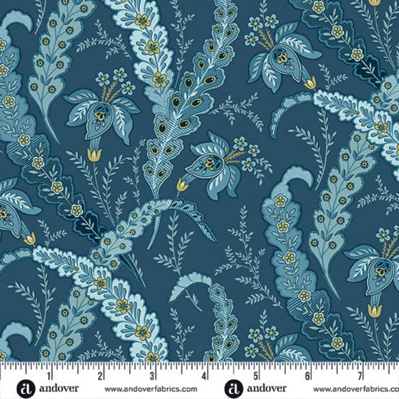 Sample Swatch of 108" Beach House Ribbon Grass Wide Quilt Back Aegean