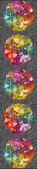 108" Color Wheel Art Theory Whole Cloth Wide Quilt Back Night