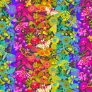 Sample Swatch of 108" Color Wheel Art Theory Wide Quilt Back Night