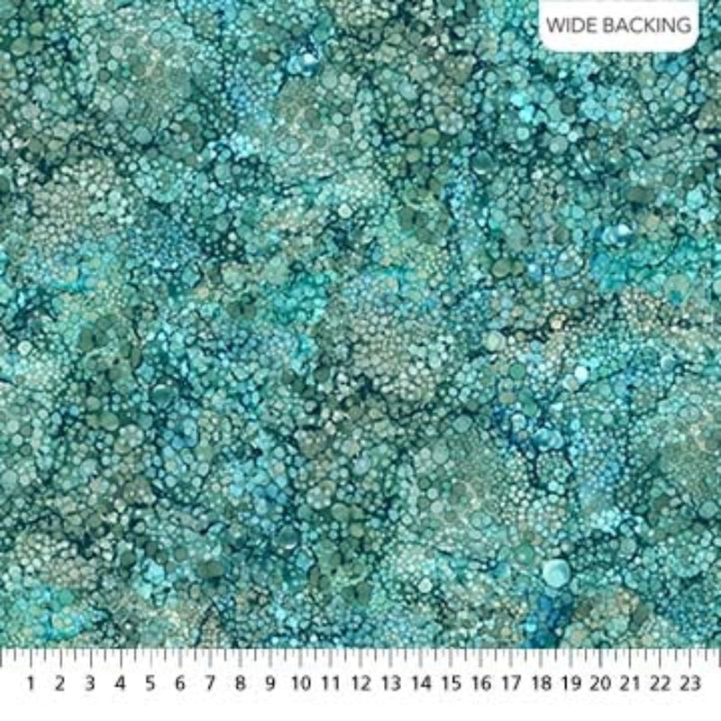 1-1/4 Yard Remnant of 106"/108" Bliss Wide Quilt Back Teal
