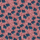 Wide quilt backing fabric with a packed American flag design.